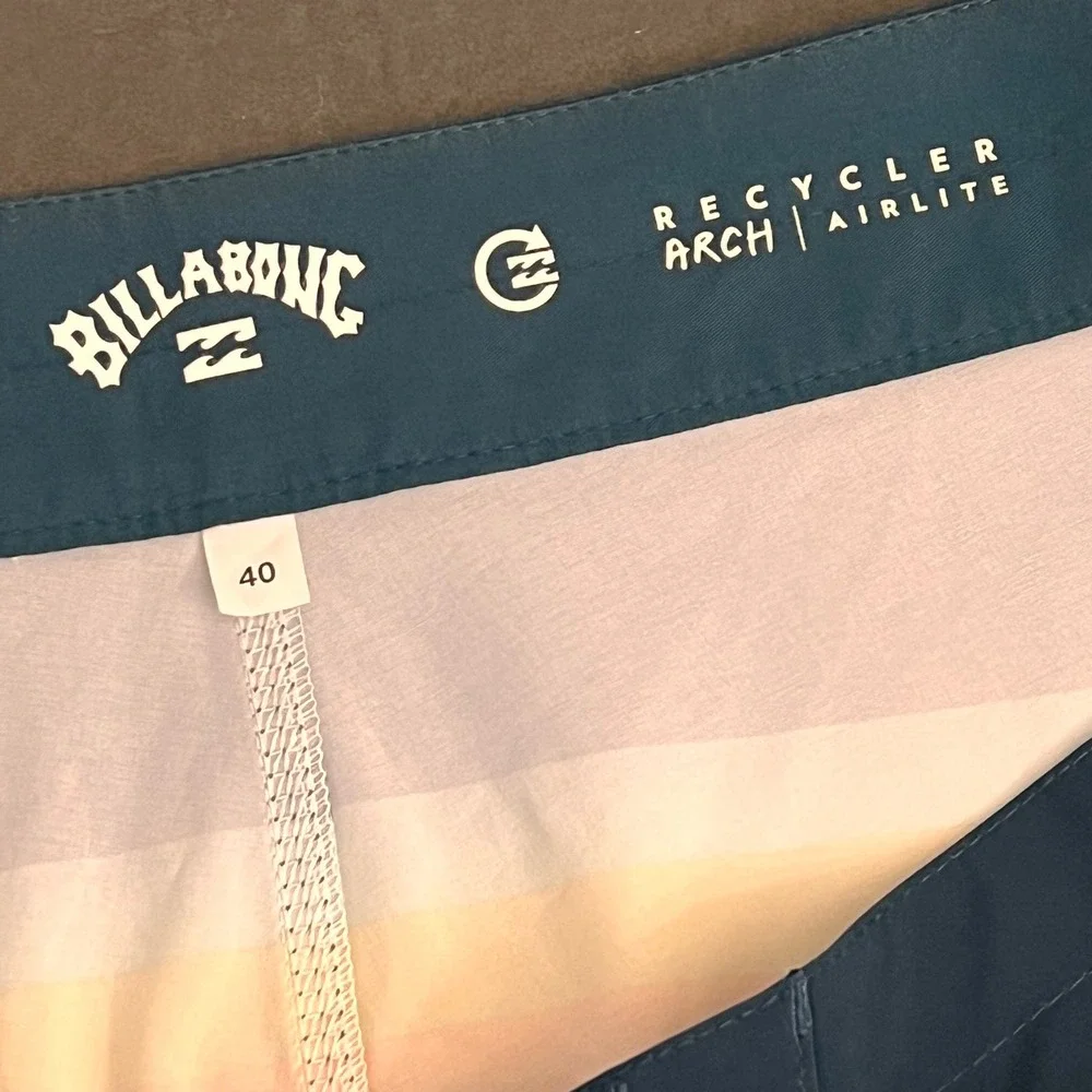 Billabong Mens Size 40 Arch Airlite Performance‎ Boardshorts Back Pocket